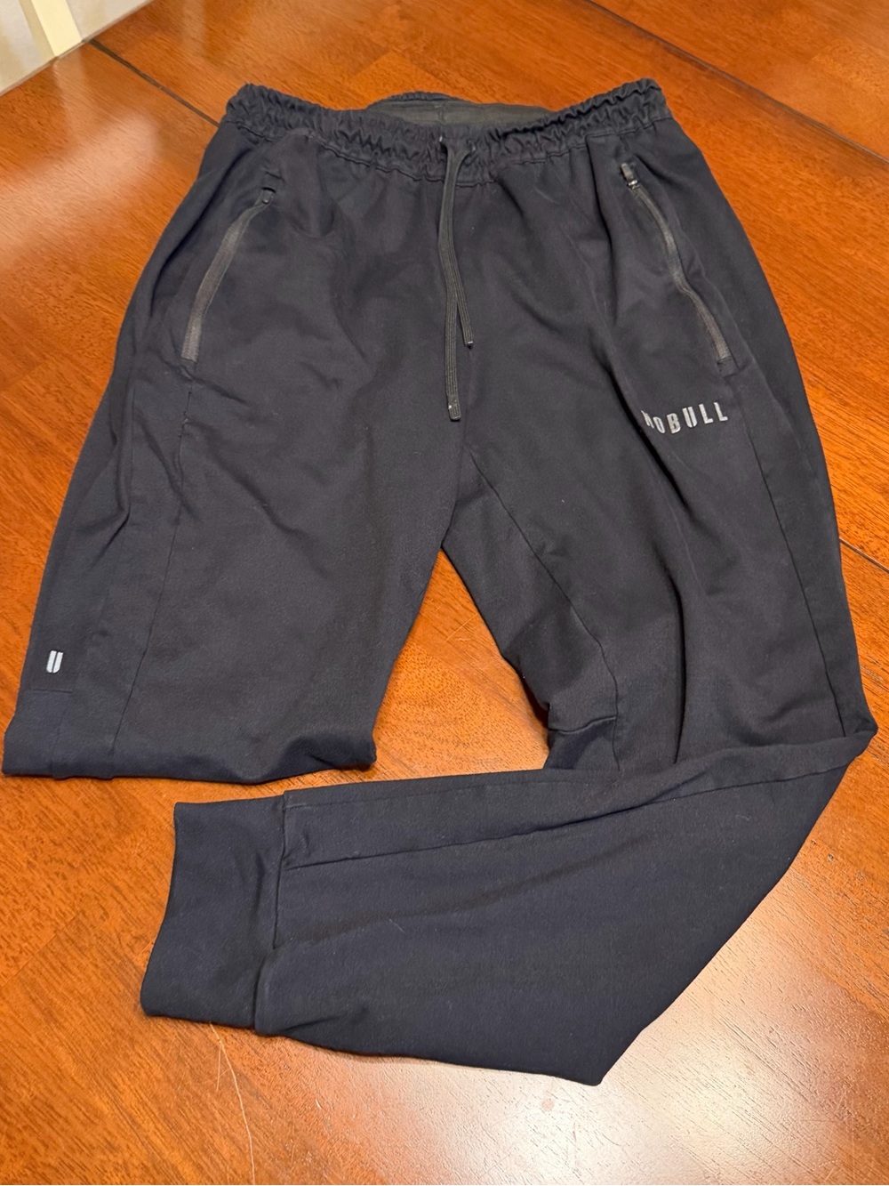 NOBULL Jogger Pants Mens Medium Black Zipper Pockets Tapered Training Sweatpants